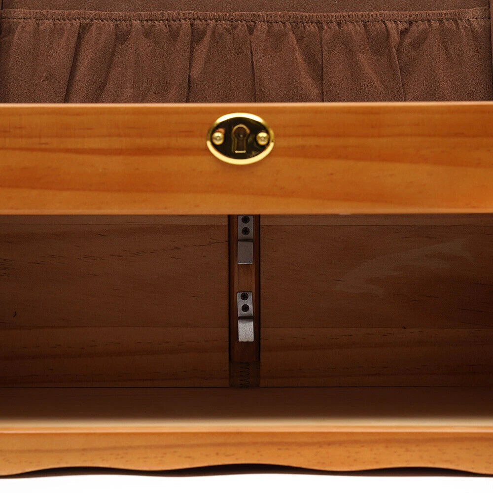 Jewelry Organizer Wooden Storage Box, 3 Layers Case Box with 3 Drawers brown USA | eBay