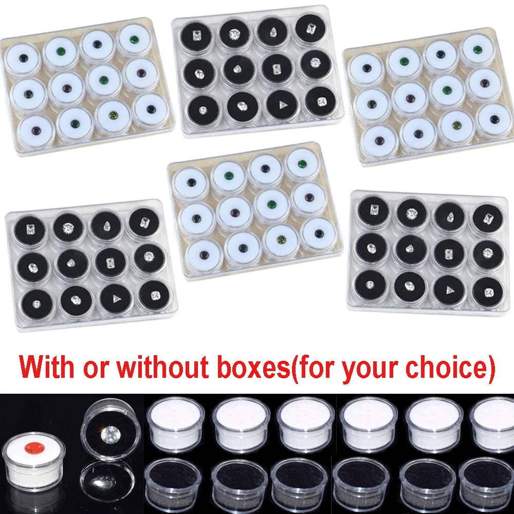 Transparent Gemstone Display Collection Box Jewelry Diamond Container Organizer | eBay