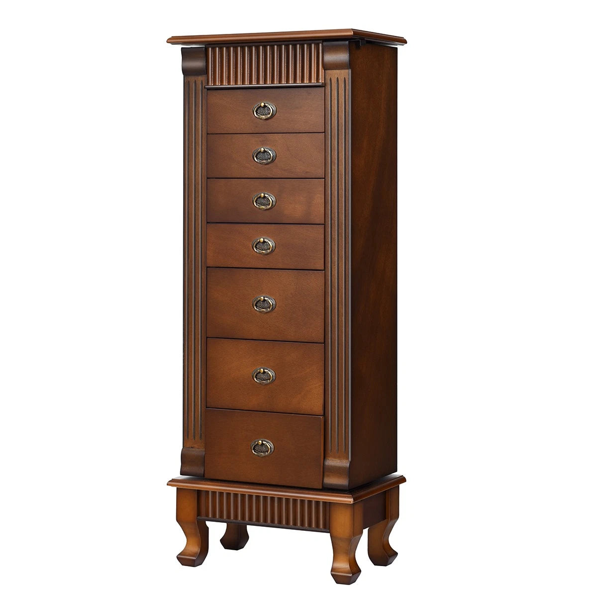 Jewelry Cabinet Armoire Box Storage Chest Stand Organizer Wood Christmas Gift | eBay