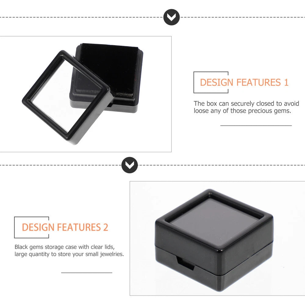 24Pcs Cushioned Jewelry Case for Gems with Clear Lid Storage Box | eBay