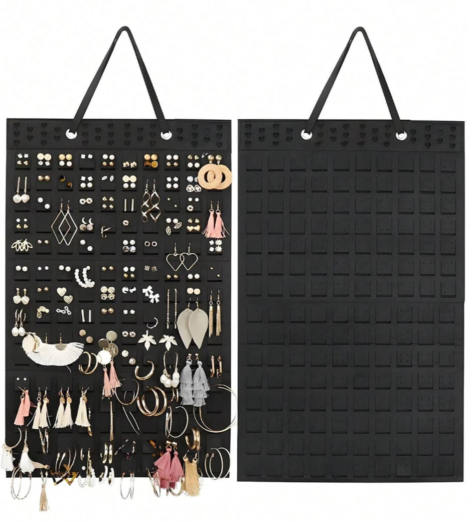 1pc Felt Hanging Jewelry Organizer - Wall Storage Bag for Earrings & Necklaces | eBay