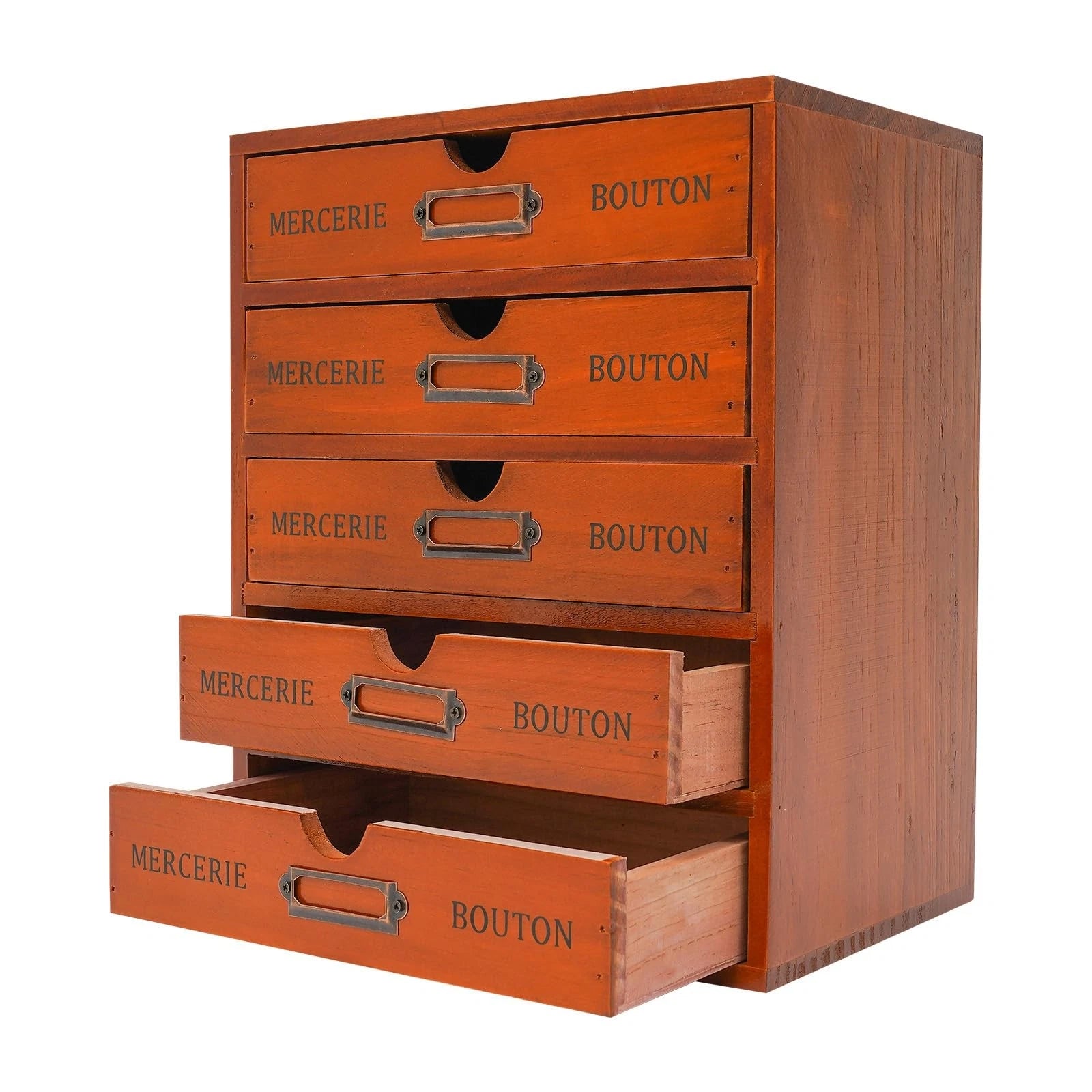 Vintage 5 Layers Large Jewelry Organizer Wooden Storage Box Case With 5 Drawers | eBay