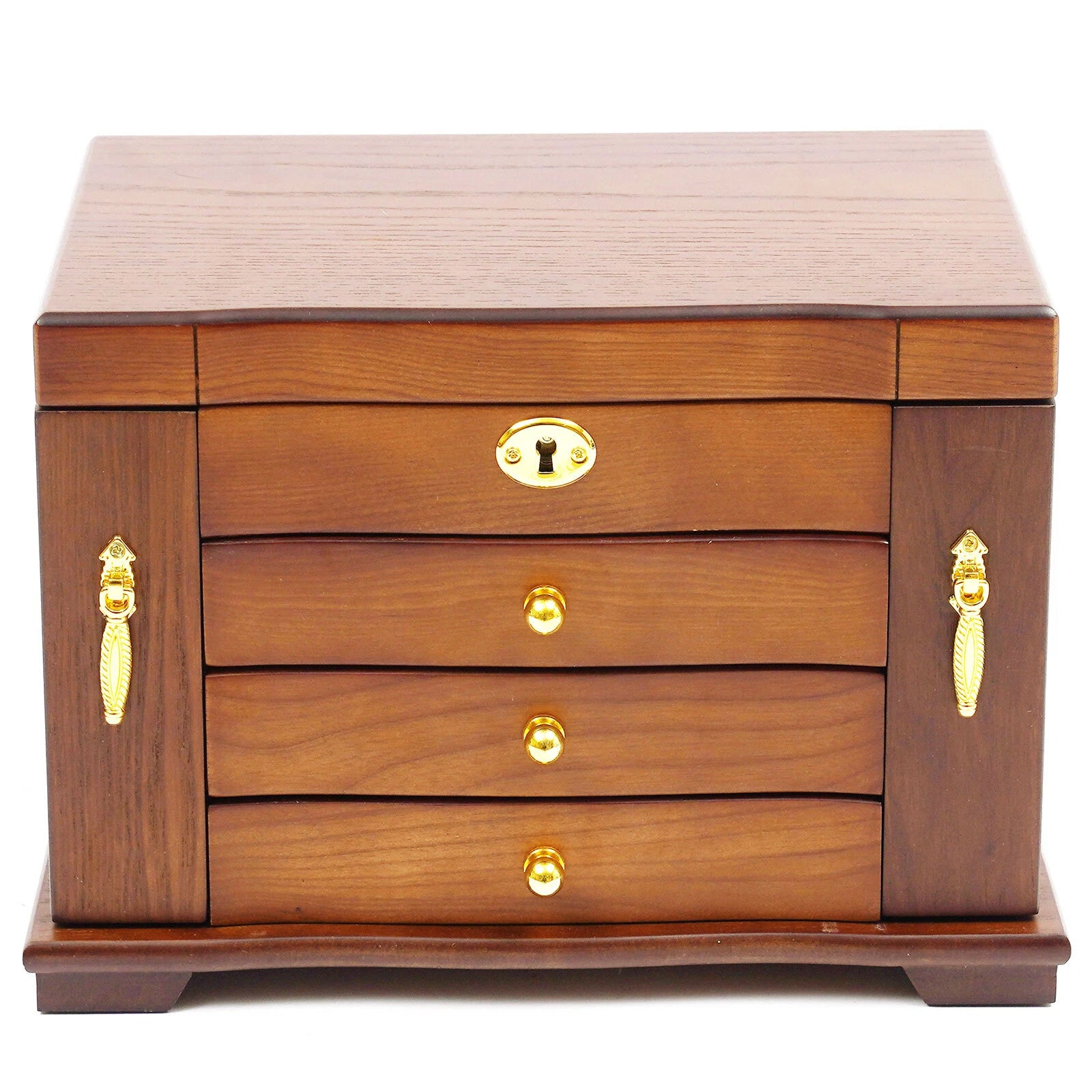 Lining Jewelry Box Wooden Jewelry Storage Case W/mirror&lock Watch Necklace Case | eBay