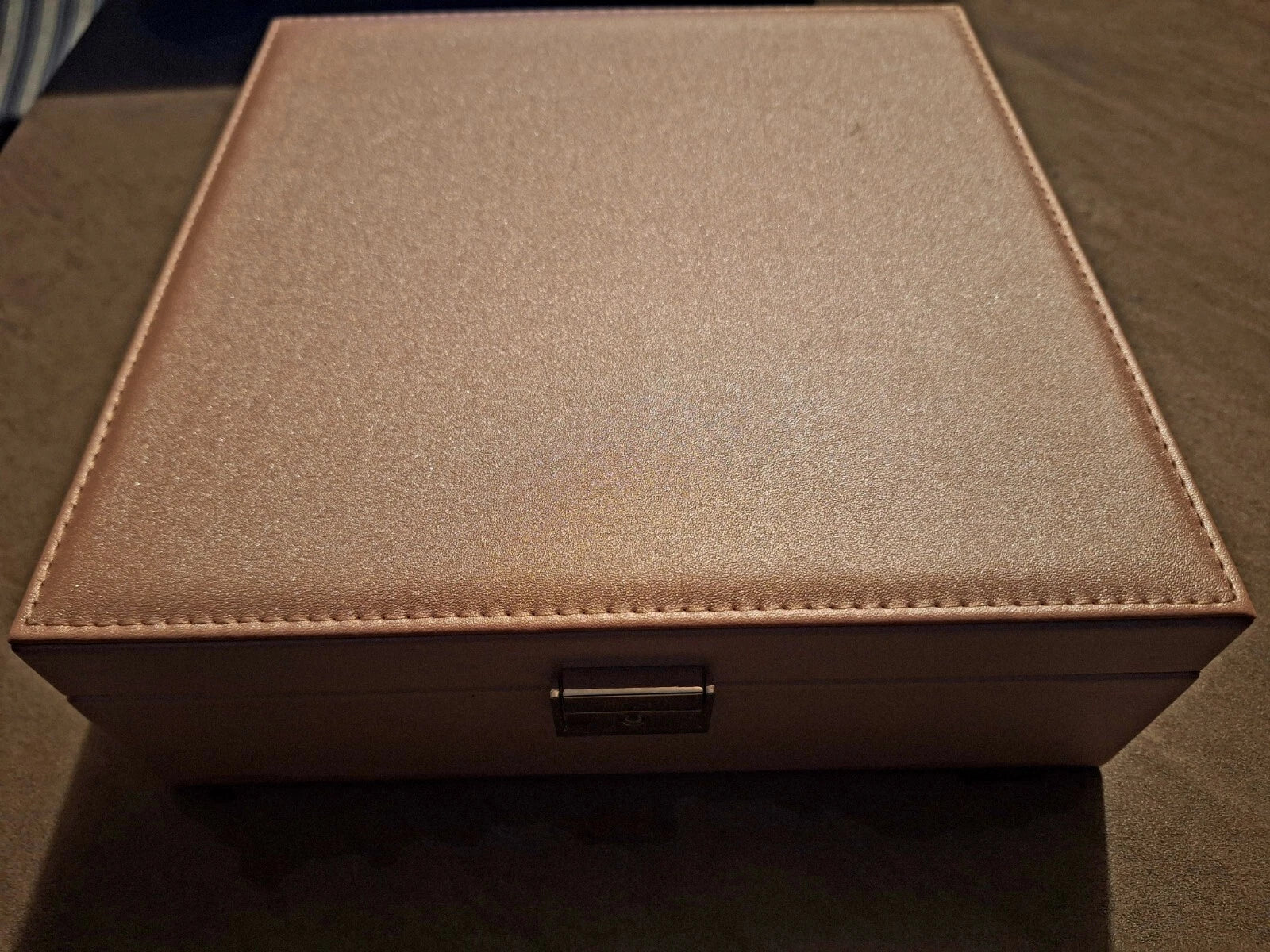 Jewelry Box Organizer W/ KEY, for Women 2 Layers PU Leather Jewelry Box. 10x10x4 | eBay