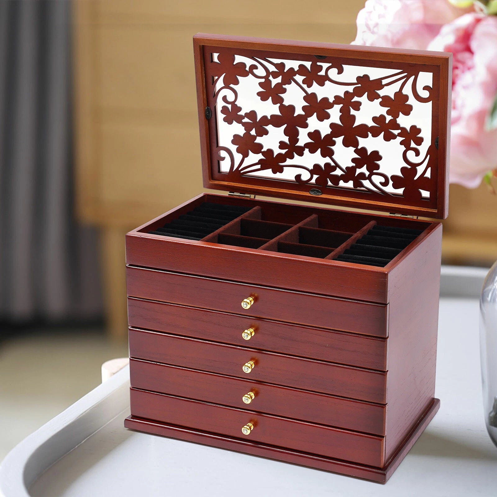 Large Jewelry Box Organizer for Women Girls Jewelry Storage Case with Drawers US | eBay