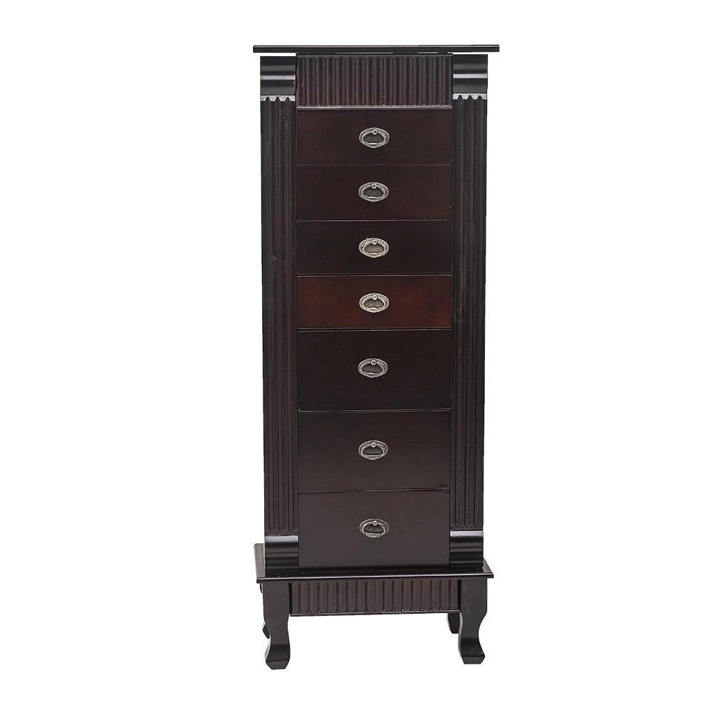 Extra Large Traditional Jewelry Cabinet Armoire with Mirror Display Storage Home | eBay