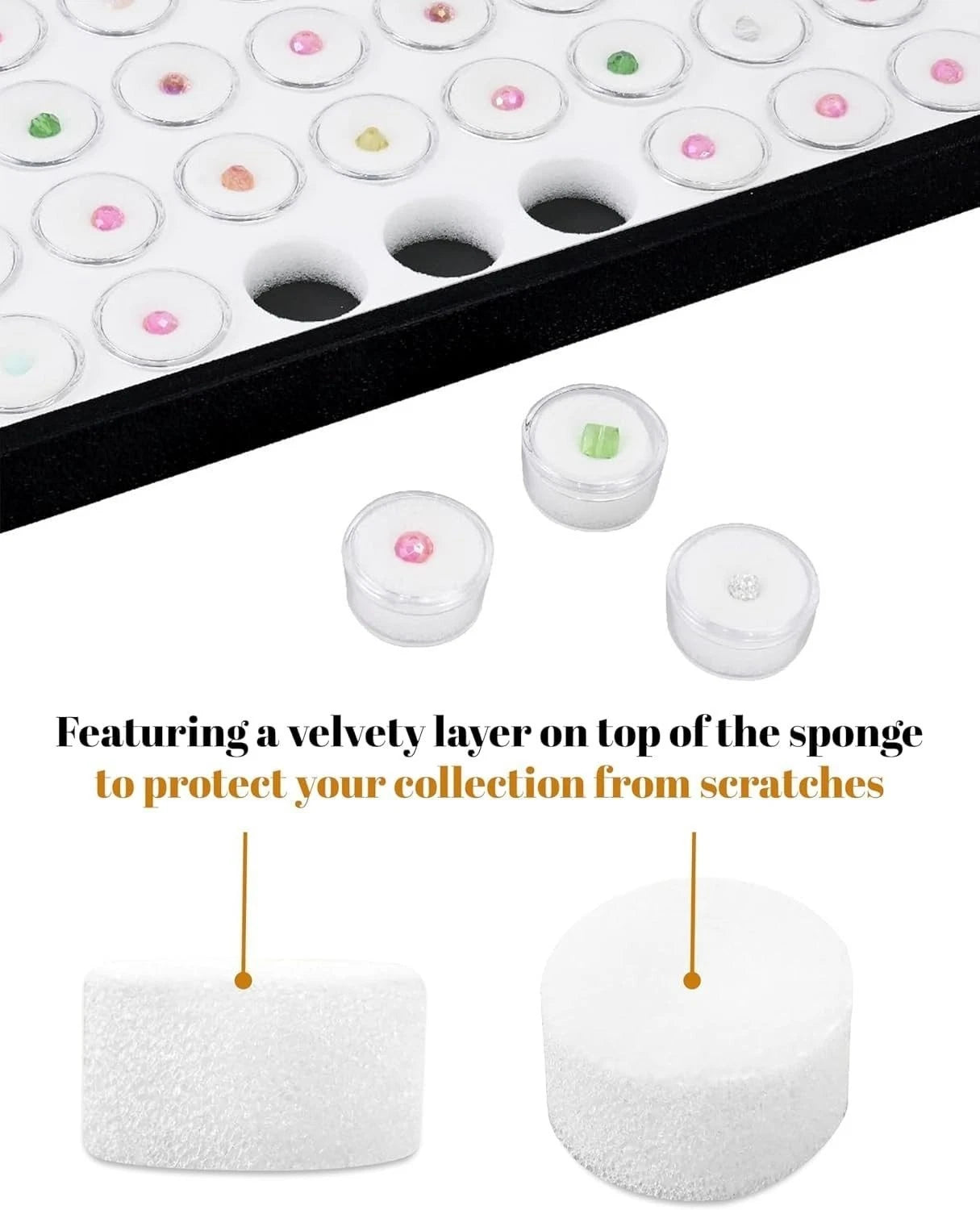 Novel Box Jewelry Tray Black Wood 8.25 x 14.75 x 1 + 50 Gem Jars & White Insert | eBay