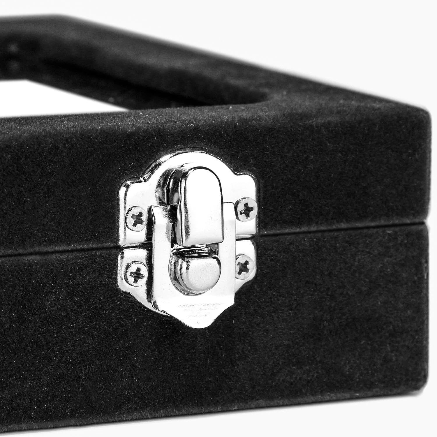 Jewelry Box Rings Organizer Tray 7 Slots Velvet Jewelry Earring Storage Box | eBay