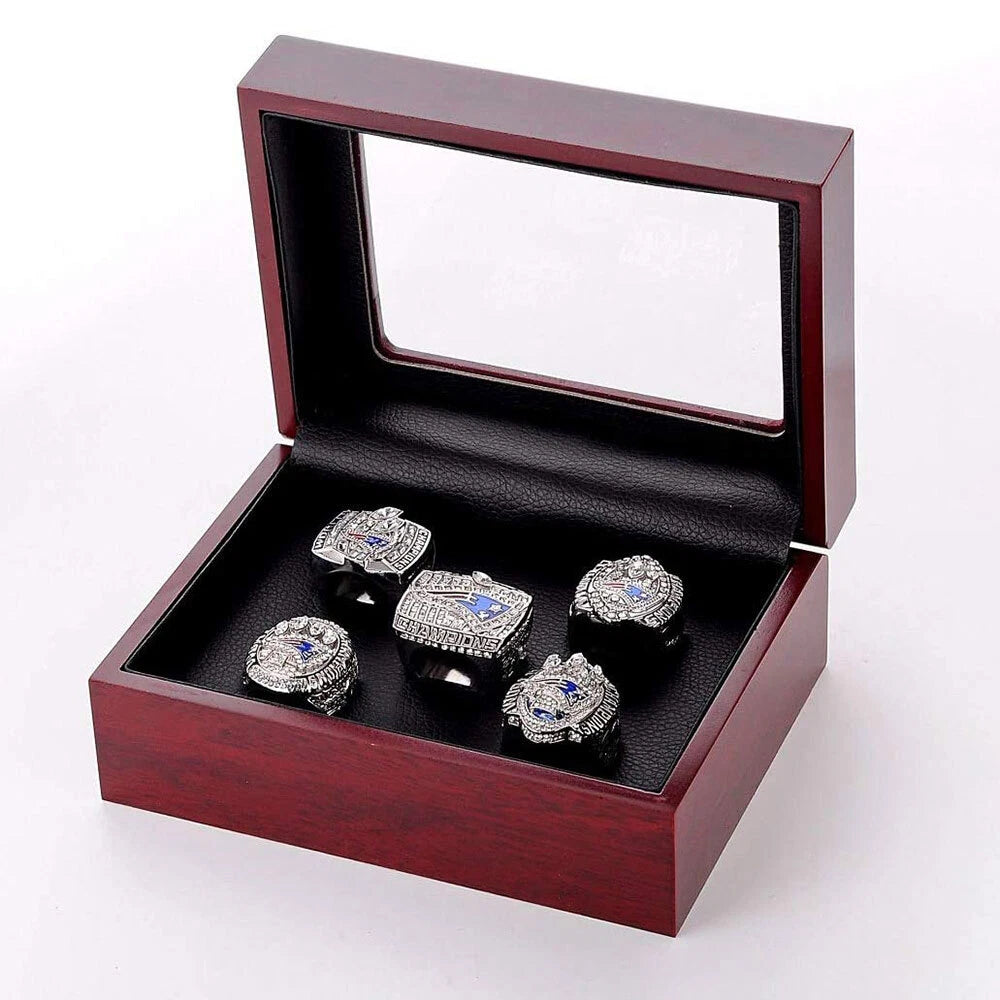 1-7 Hole Championship Ring Display Case Box Wooden Collection Storage box US## | eBay