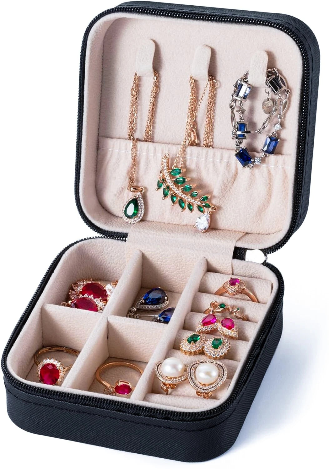 Ring box NEW Black Jewelry Travel Case Box Organizer Holder Storage Earring Case | eBay