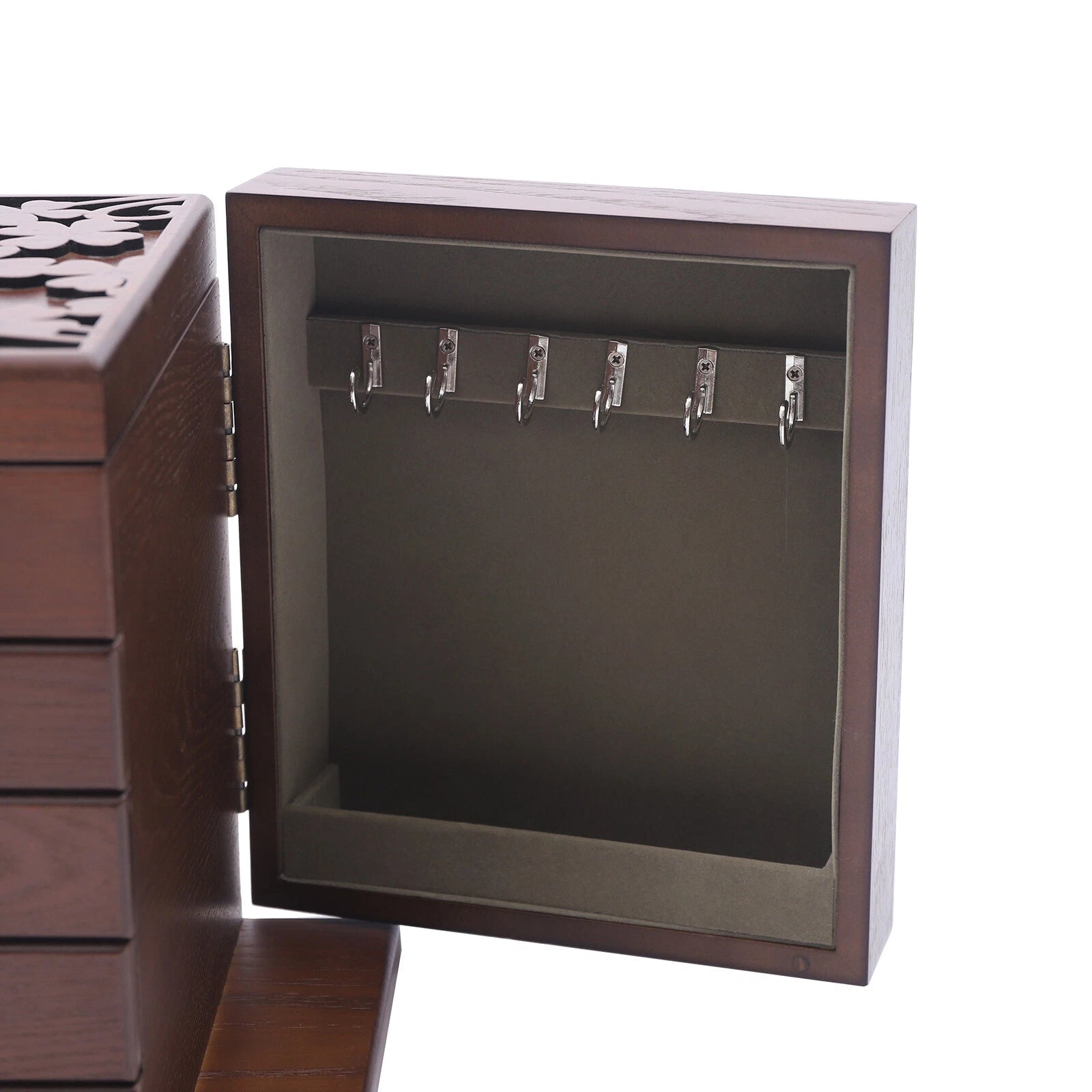 5 Layers Case Vintage Large Jewelry Organizer Wooden Storage Box w/ 4 Drawers | eBay