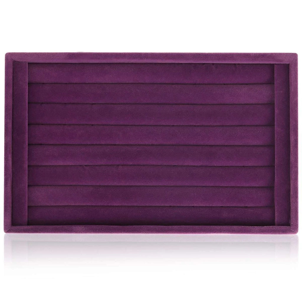 2× Velvet Jewelry Ring Display Organizer Case Earring Storage Box Tray Holder US | eBay