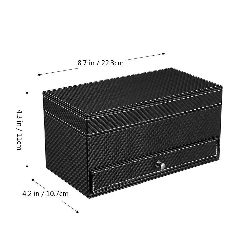 4-Slot Watch Box For Men Leather Display Case Holder Organizer Jewelry Storage | eBay