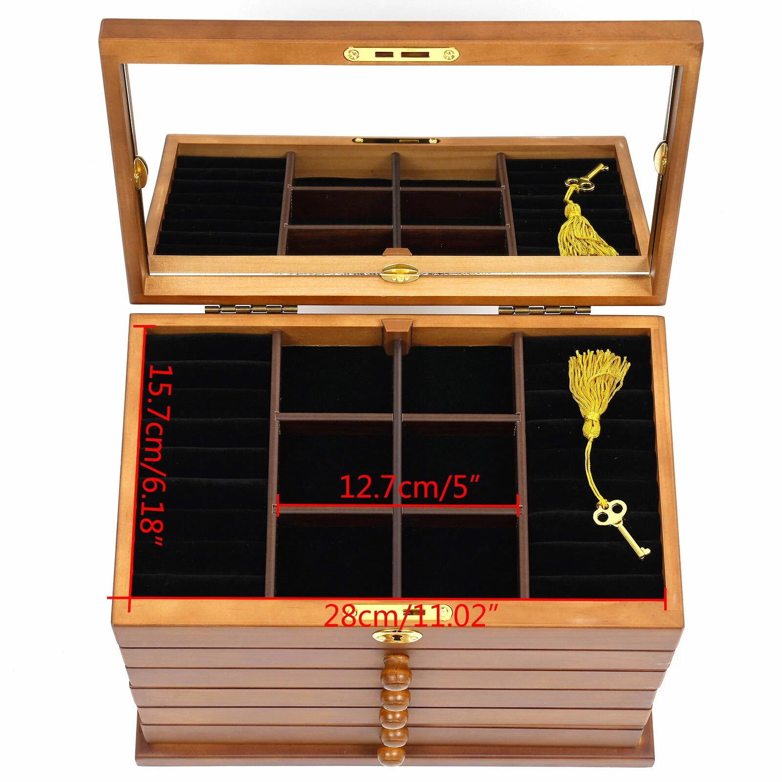 Jewelry Box Organizer for Women Girls Large Jewelry Storage Case with Drawers🔥 | eBay