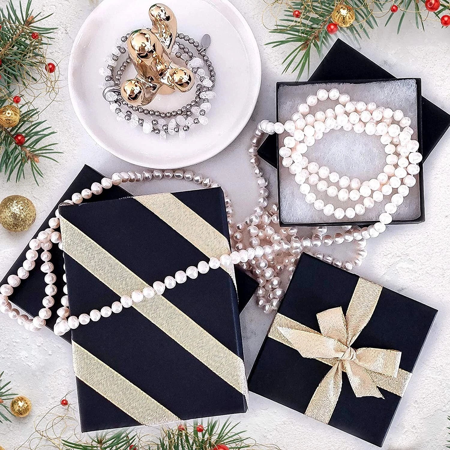 25-Pack Cardboard Paper JEWELRY GIFT BOX Case with Cotton Padding Insert - BLACK | eBay