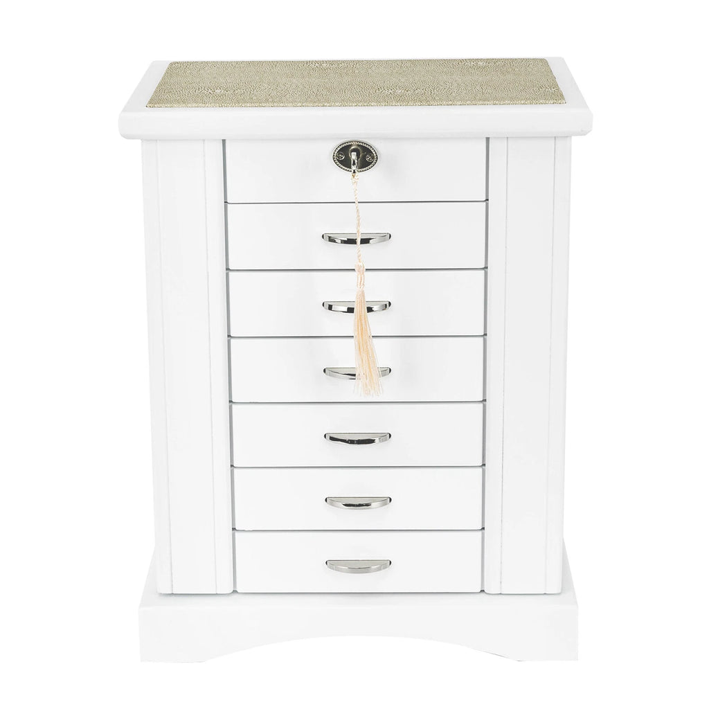 Jewelry Box 7 Layers Jewelry Storage Case Large Organizer with Mirror and Lock | eBay