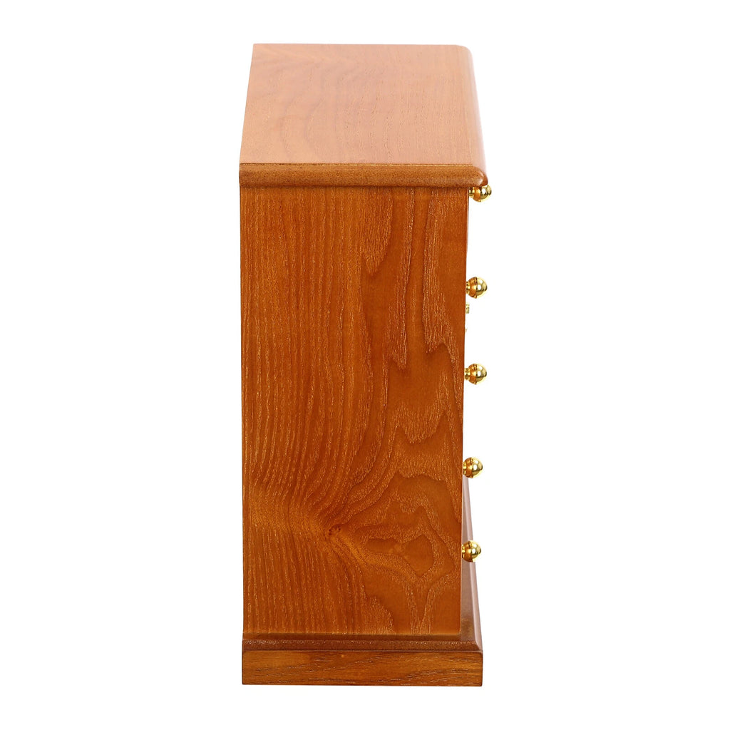 Wooden Jewelry Box Jewelry Storage Cabinet Organizer Mirror With 5 Drawers | eBay