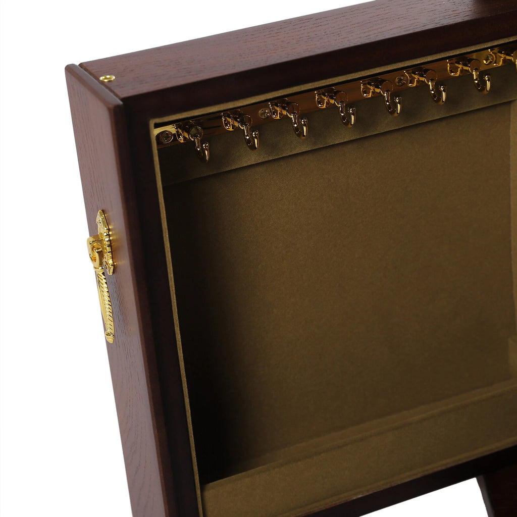 Wooden 5-Layer Large 4 Drawers Jewelry Box For Wowen with Mirror Organizer Box | eBay