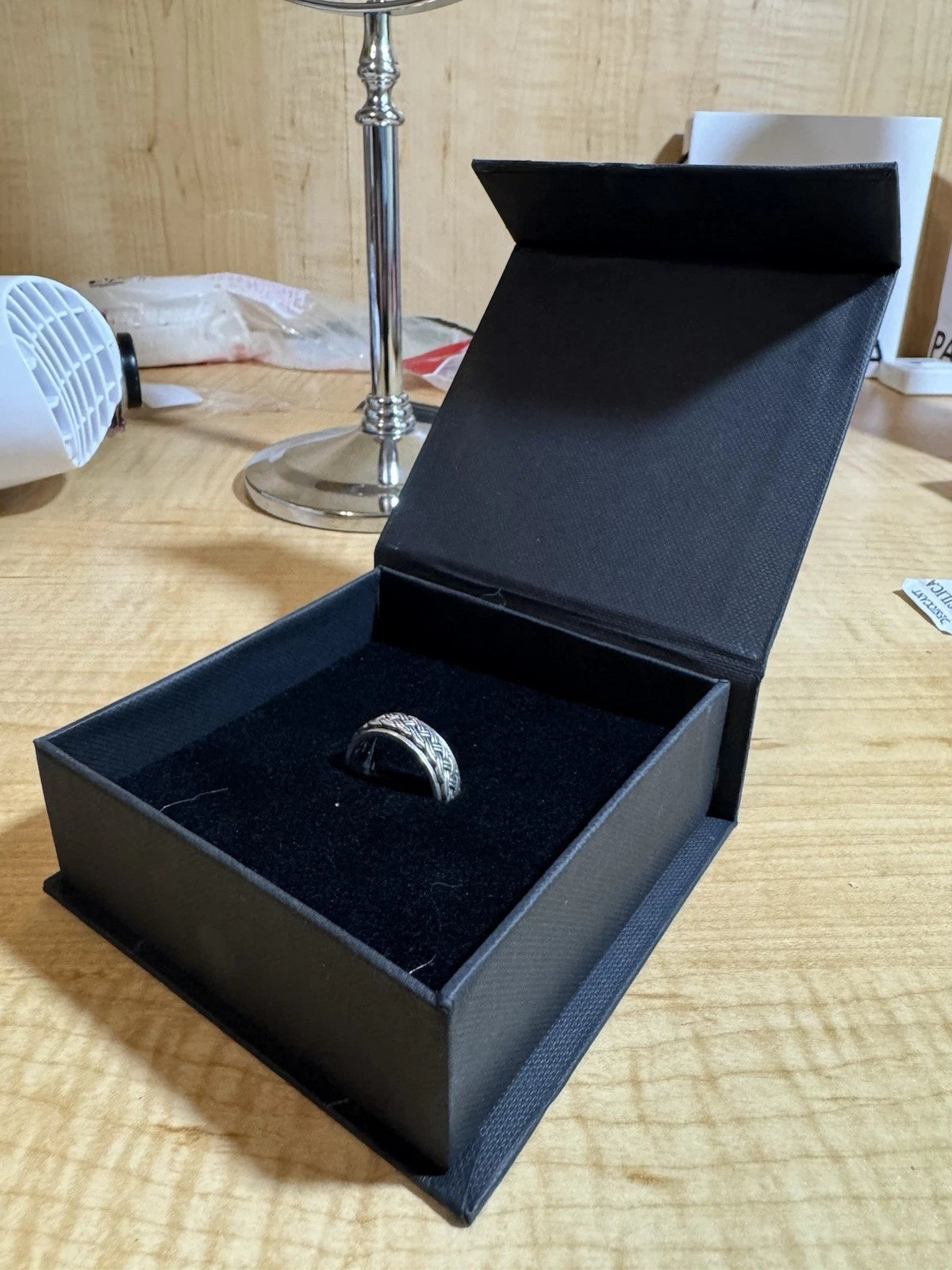 Elegant Black Jewelry Box with Magnetic Lid. Perfect for Rings and Earrings | eBay