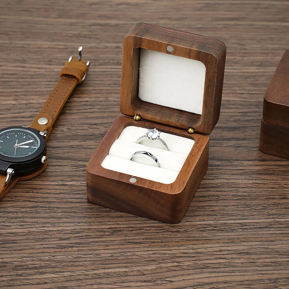 Case Wooden Lover Ring Display Box Jewelry Box Storage Holder Ring Storage Box## | eBay
