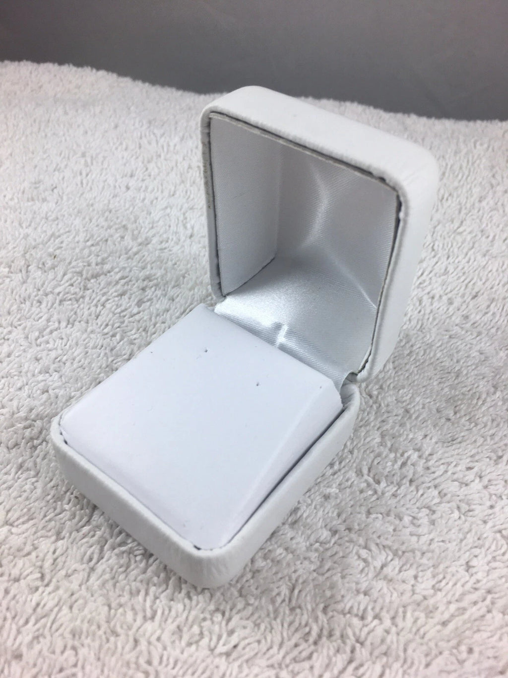 White Leather Jewelry Earring Box | eBay