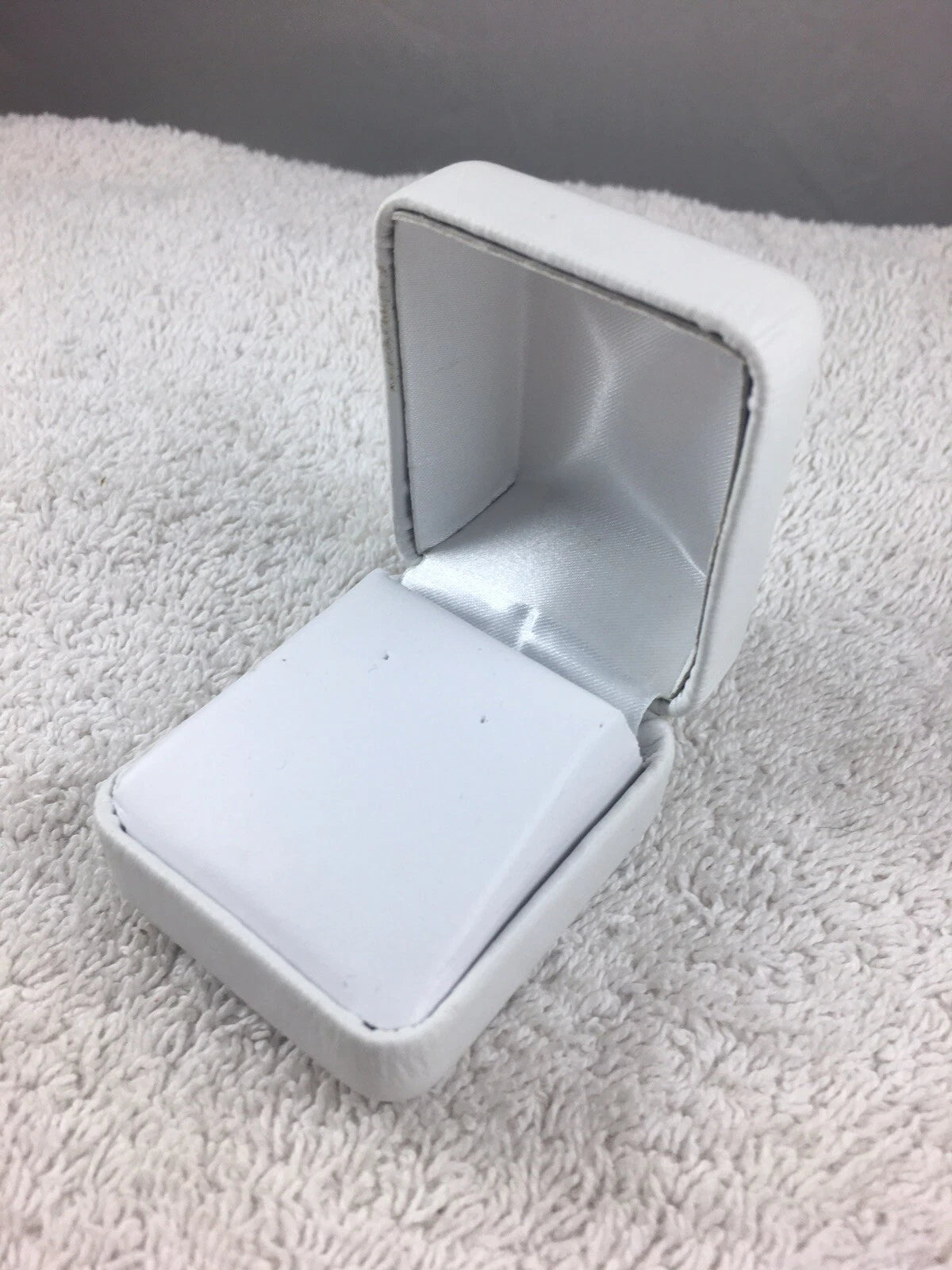 White Leather Jewelry Earring Box | eBay