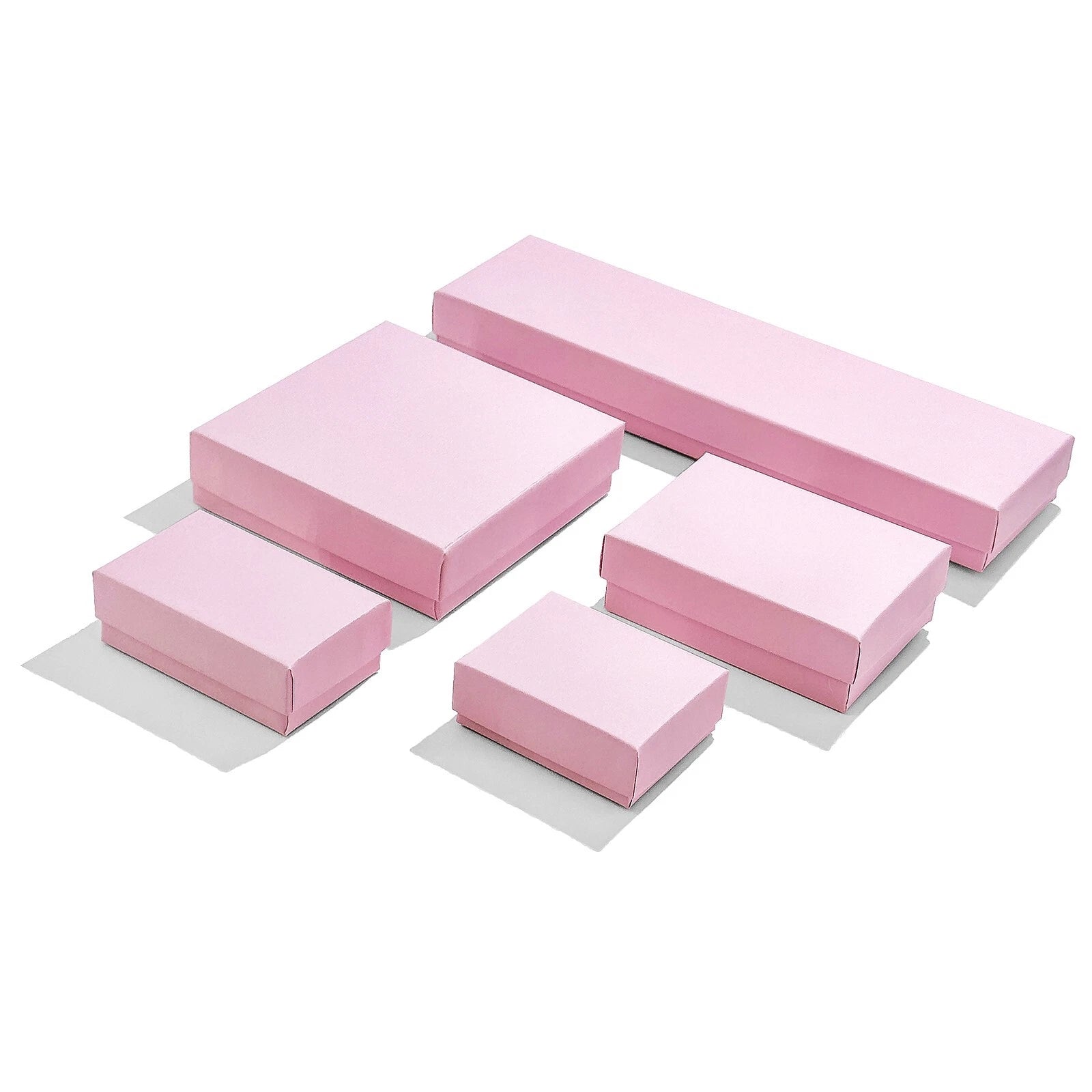 25pc Cardboard Paper JEWELRY GIFT BOX w/ Cotton Padding Insert - Pink - 11 Sizes | eBay