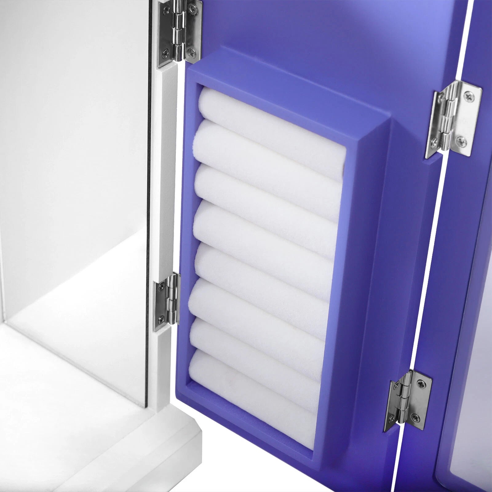 Jewelry Box Bracelets Rings Storage Organizer 4 Drawers Purple w/Built-in Mirror | eBay