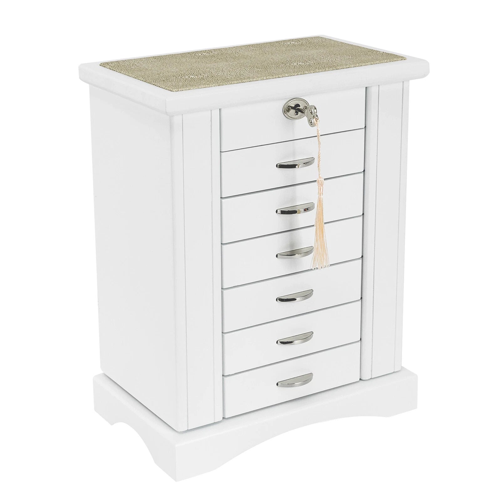 Jewelry Box 7 Layers Jewelry Storage Case Large Organizer with Mirror and Lock | eBay