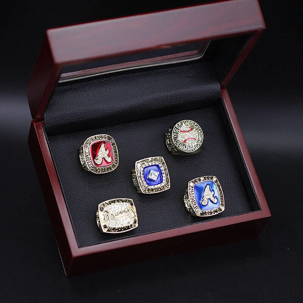 1-7 Hole Championship Ring Display Case Box Wooden Collection Storage box US## | eBay