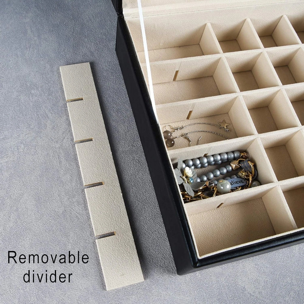 Earring Organizer Classic Jewelry Box 50 Slots Double Layer Jewelry Storage Case | eBay
