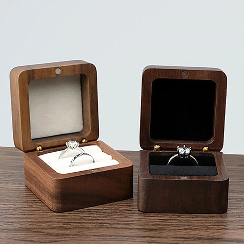 Case Wooden Lover Ring Display Box Jewelry Box Storage Holder Ring Storage Box## | eBay