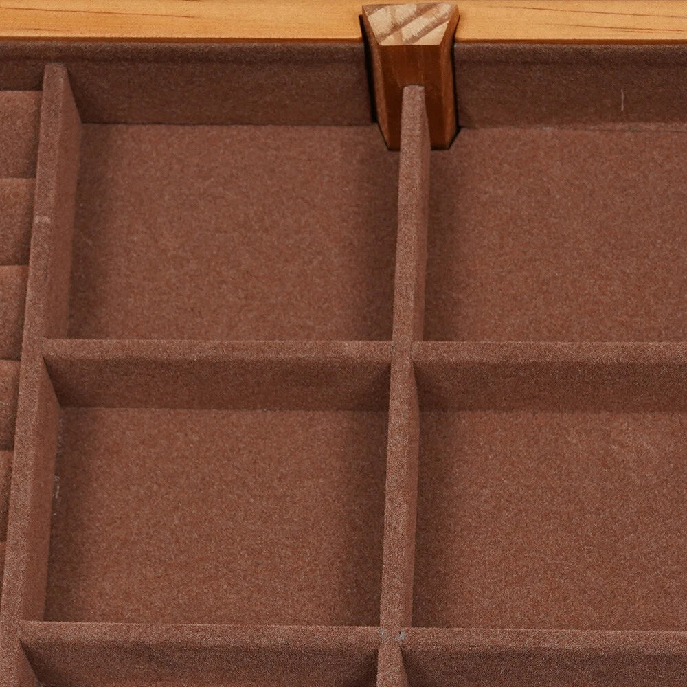 Large Capacity Wooden Jewelry Box 3 Layers W/ Safe Lock Retro Storage Organizer | eBay