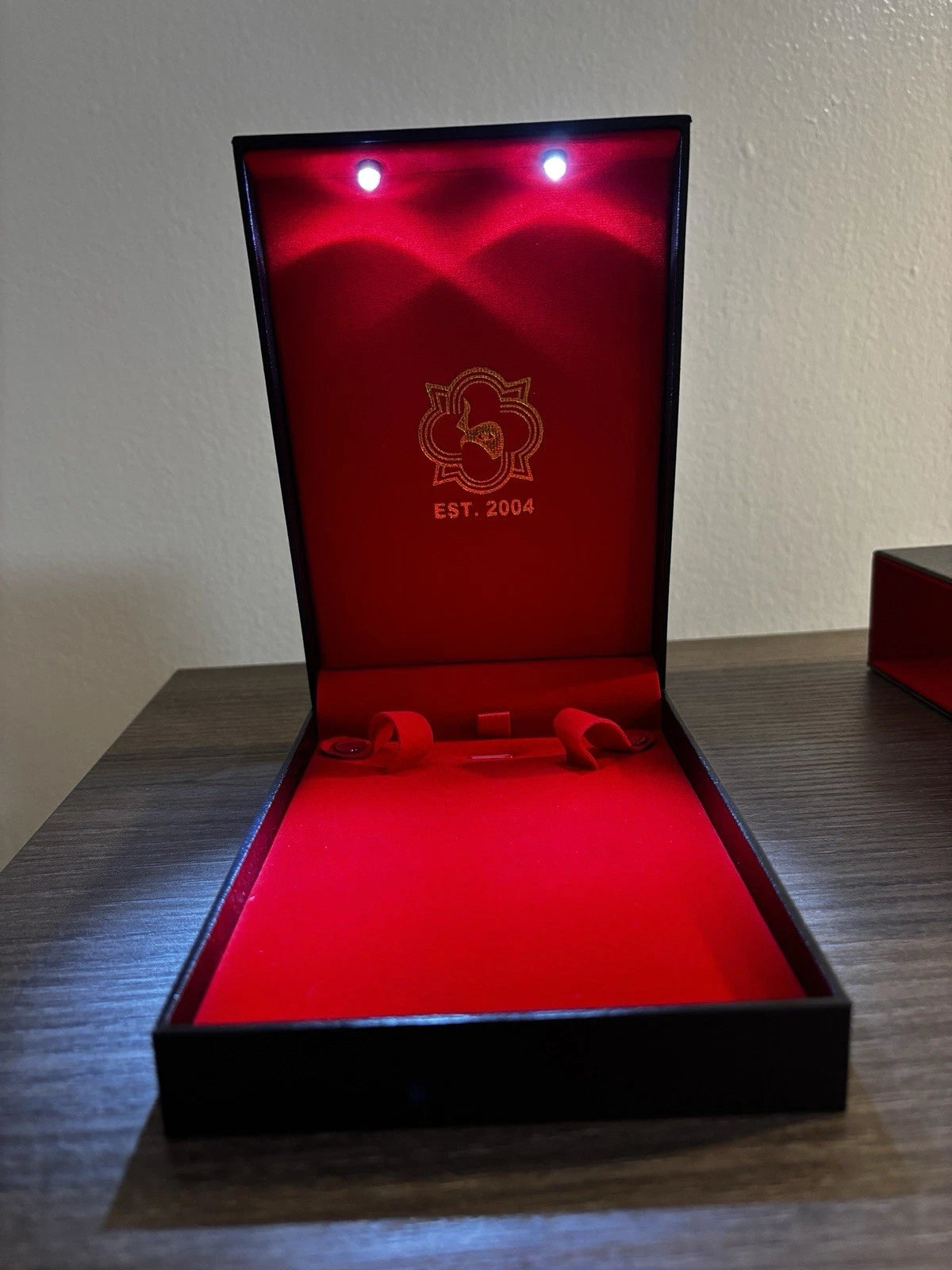 TraxNYC Jewelry Storage Box Red Interior With Light | eBay