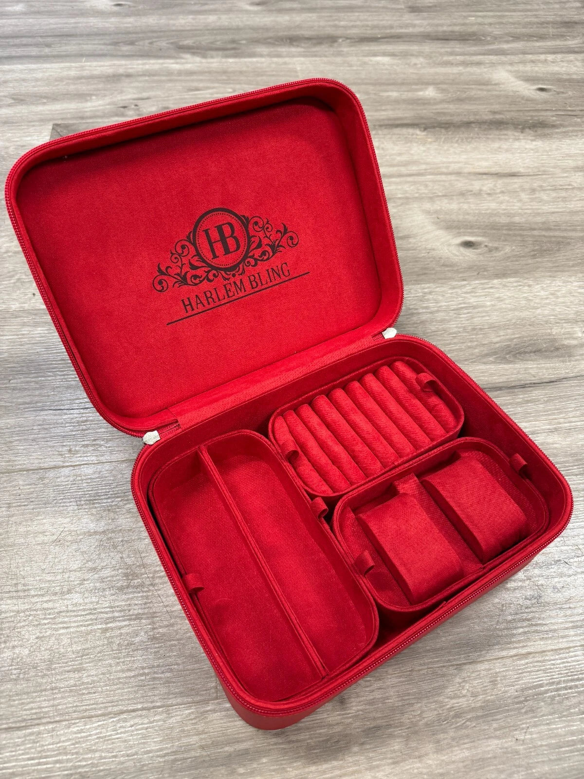 Harlembling Leather Travel Jewelry Box Case - Red | eBay