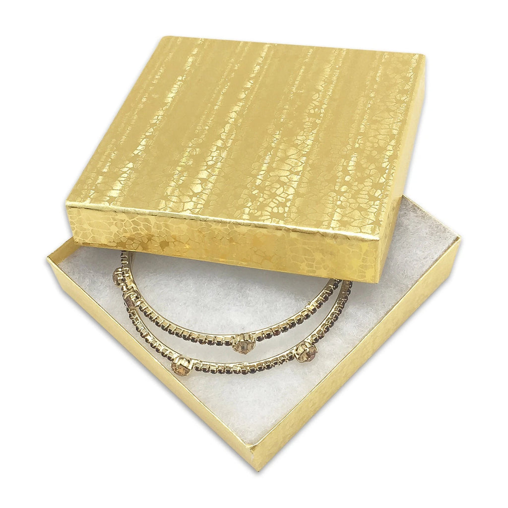 BULK 3.5x3.5x1 Cardboard #33 JEWELRY GIFT BOXES Cotton Fill Kraft Paper Shipping | eBay