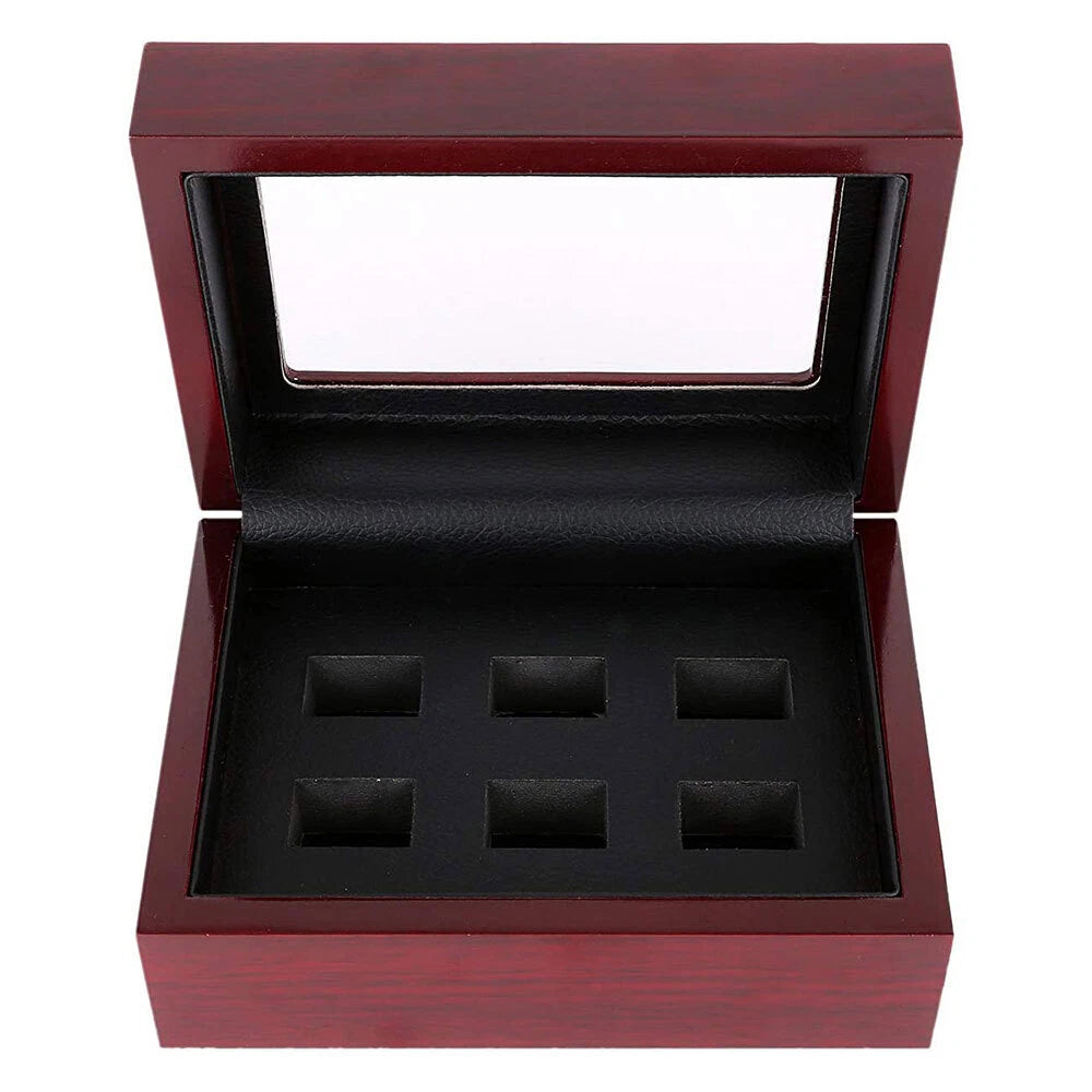 1-7 Hole Championship Ring Display Case Box Wooden Collection Storage box US## | eBay