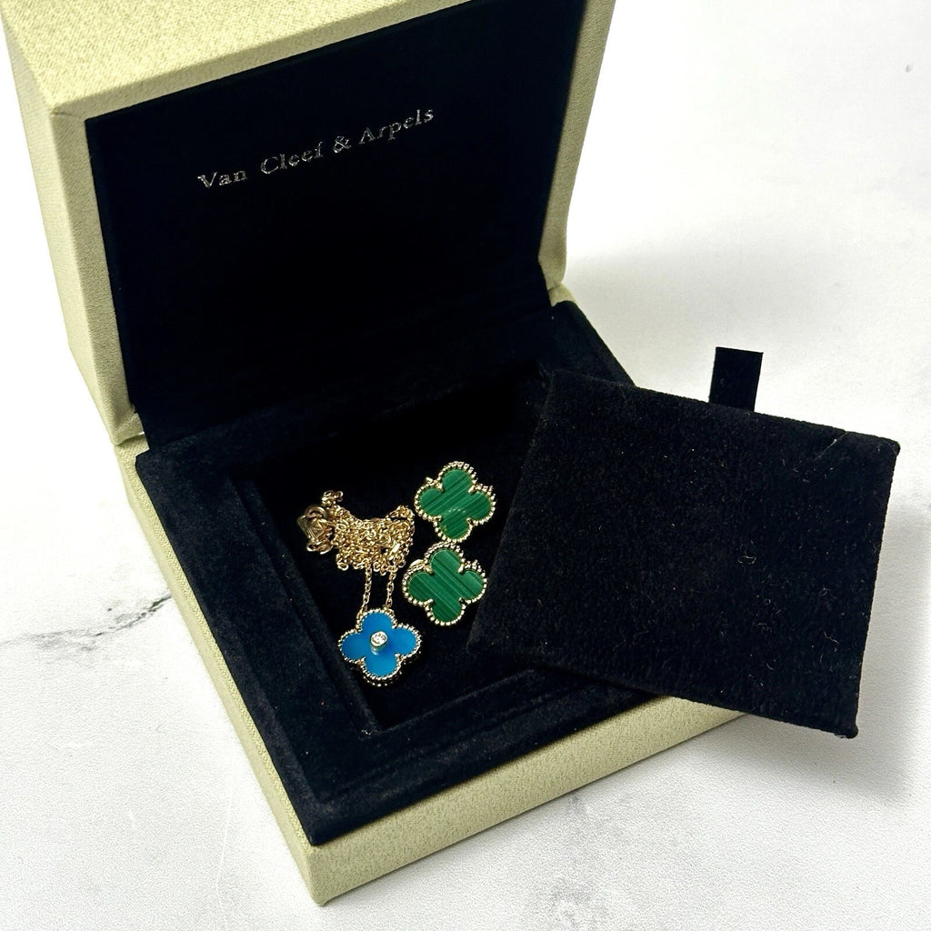 Van Cleef & Arpels Necklace Box VCA Original Travel Jewelry Case Empty Box Only | eBay