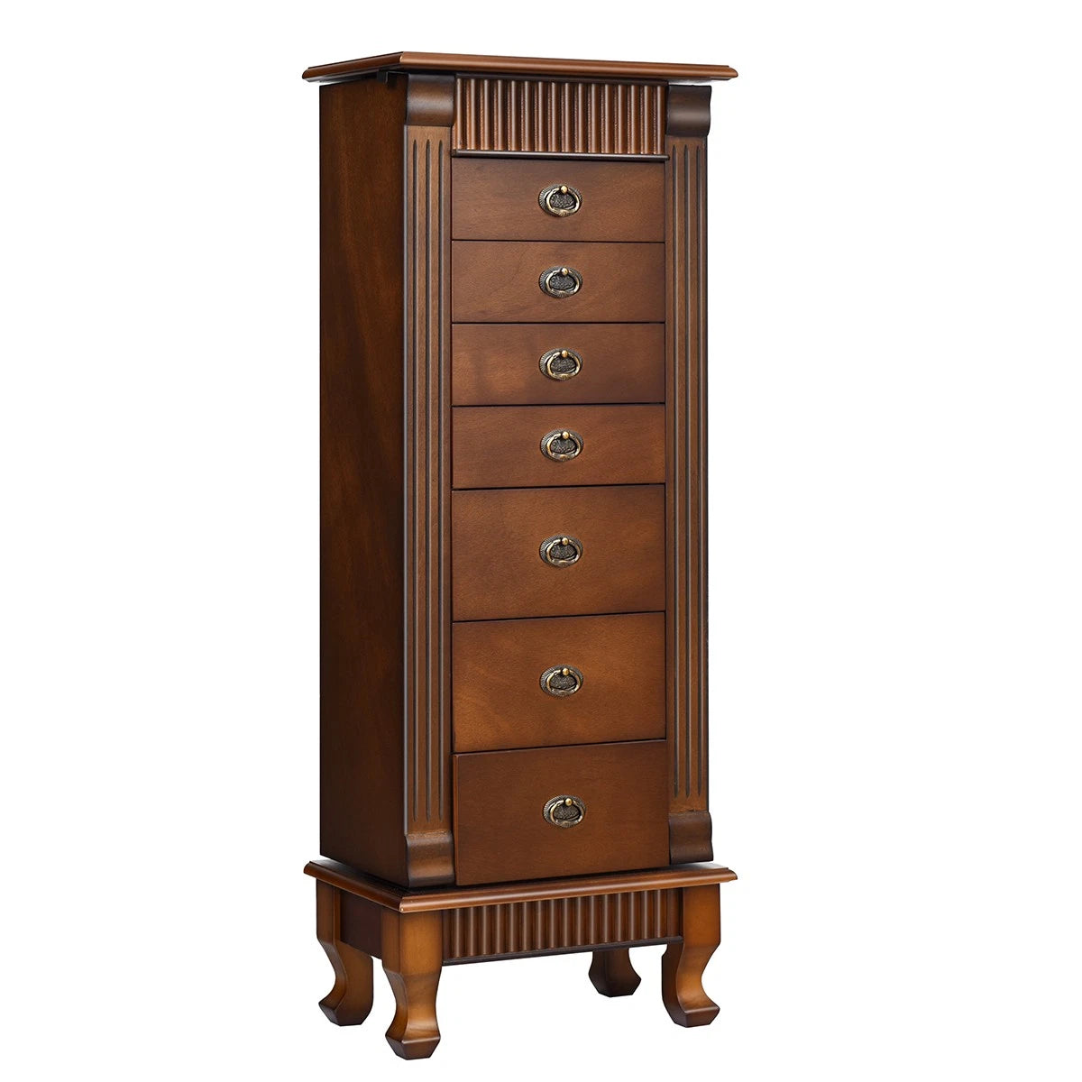 Jewelry Cabinet Armoire Box Storage Chest Stand Organizer Wood Christmas Gift | eBay