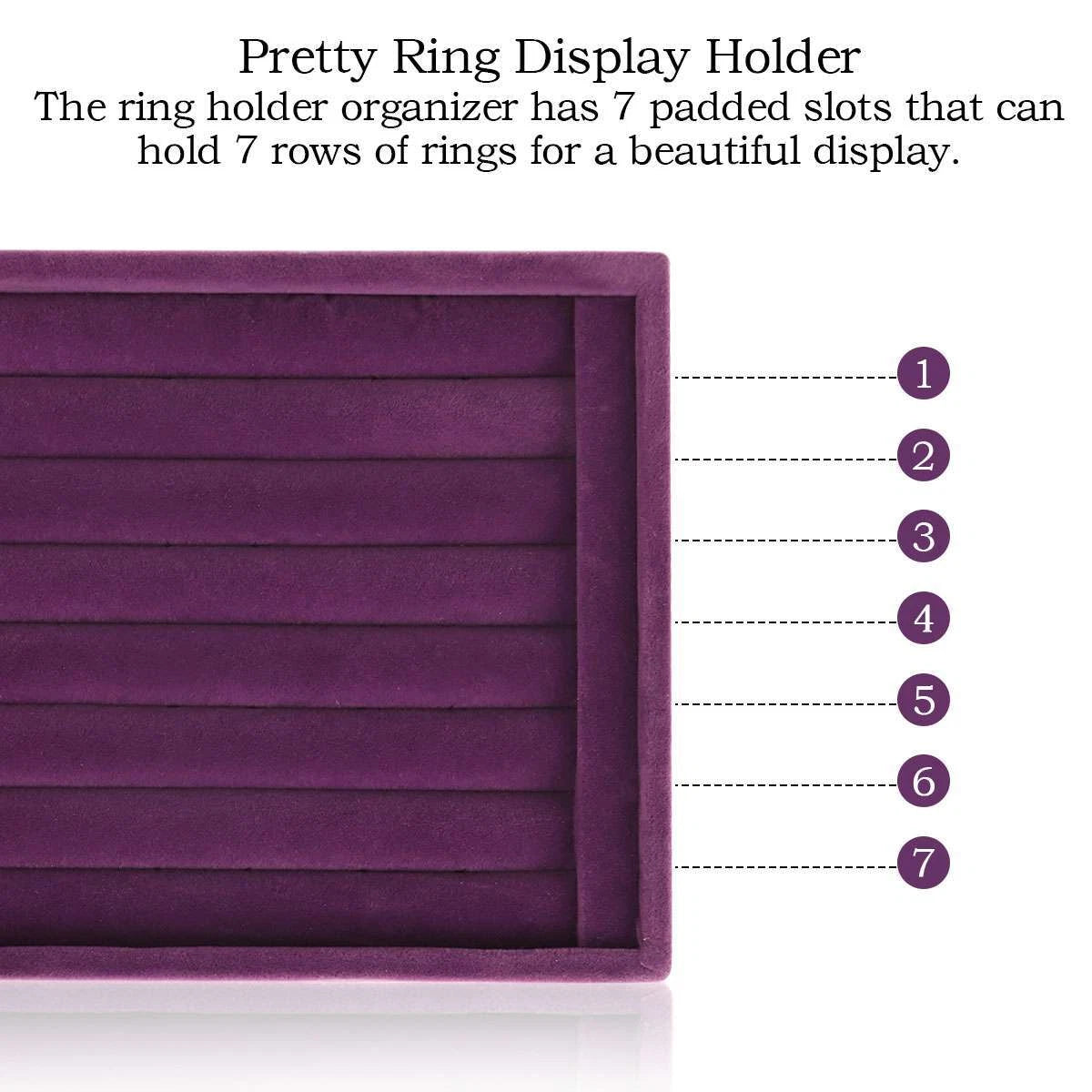 2× Velvet Jewelry Ring Display Organizer Case Earring Storage Box Tray Holder US | eBay