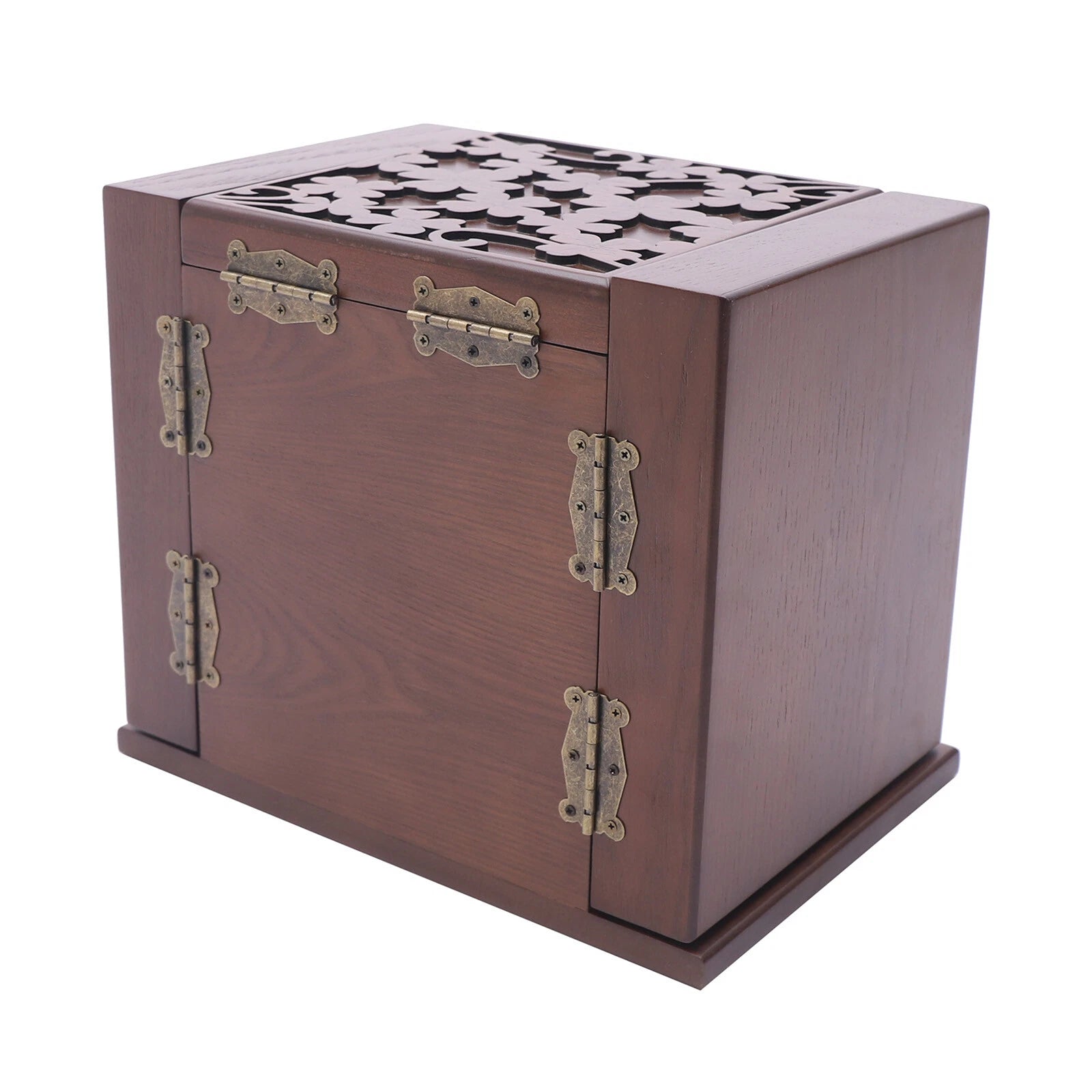 5 Layers Case Vintage Large Jewelry Organizer Wooden Storage Box w/ 4 Drawers | eBay