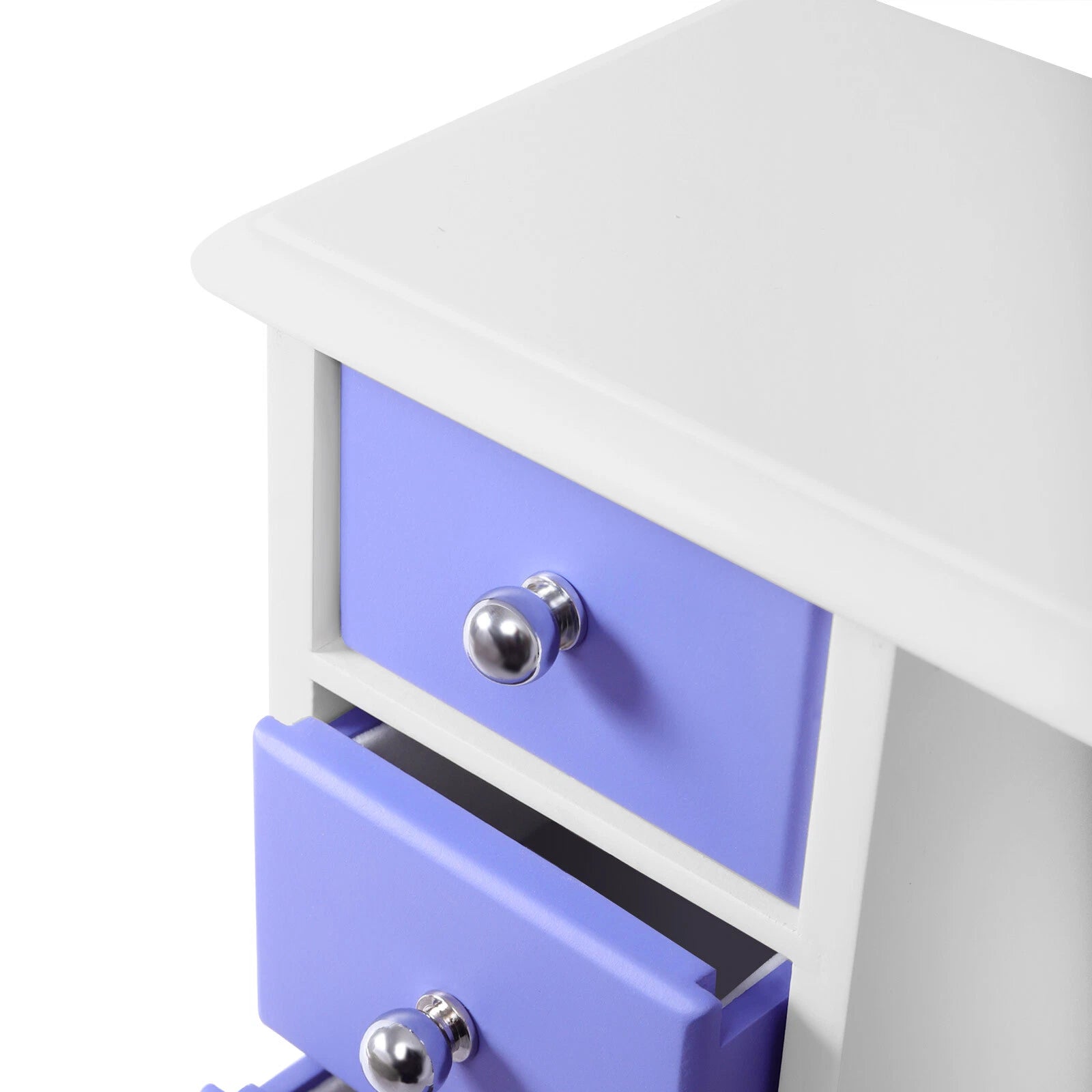 Jewelry Box Bracelets Rings Storage Organizer 4 Drawers Purple w/Built-in Mirror | eBay