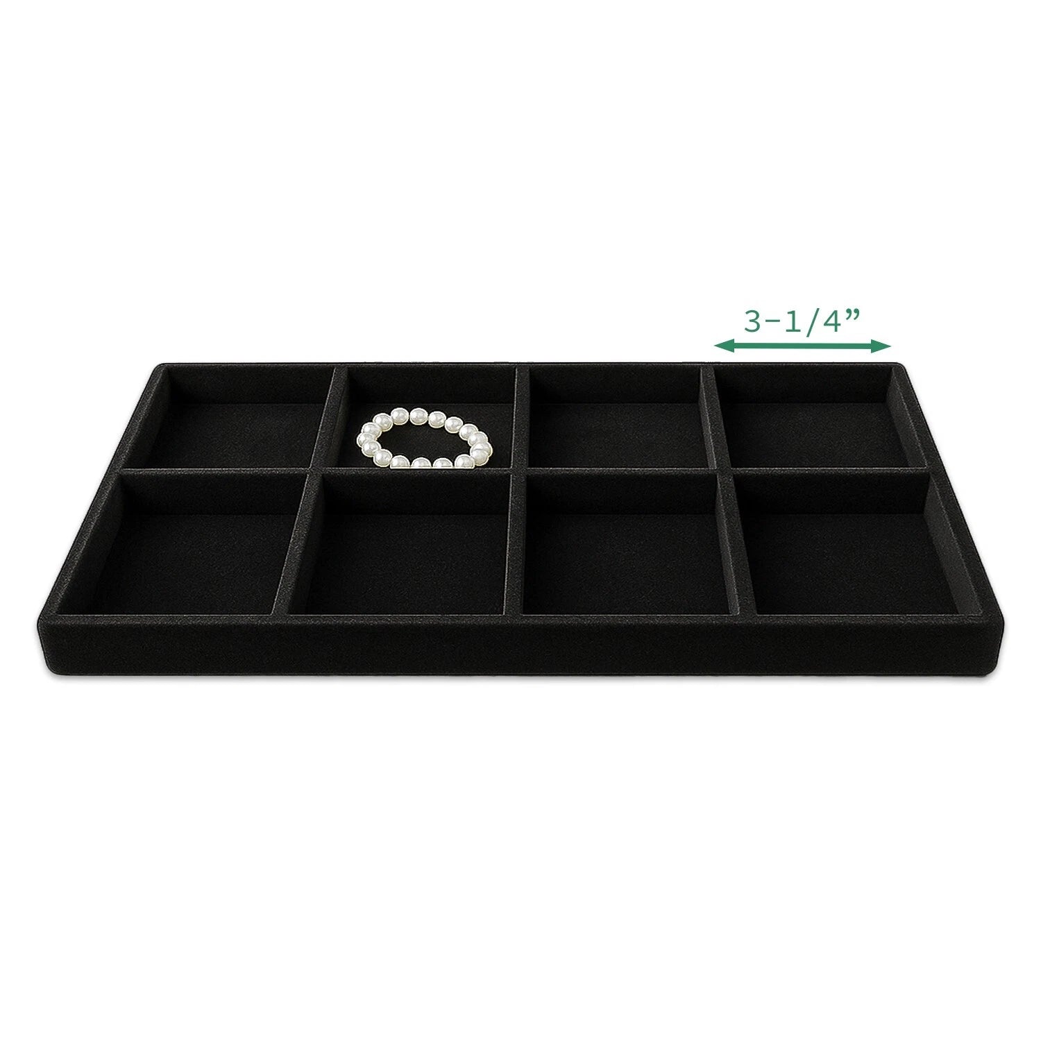 Wooden Jewelry Display Case Organizer Glass Lid Pad/Divider Insert Black/Burlap | eBay