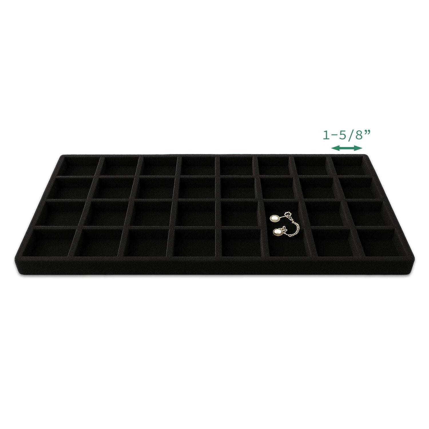 Wooden Jewelry Display Case Organizer Glass Lid Pad/Divider Insert Black/Burlap | eBay