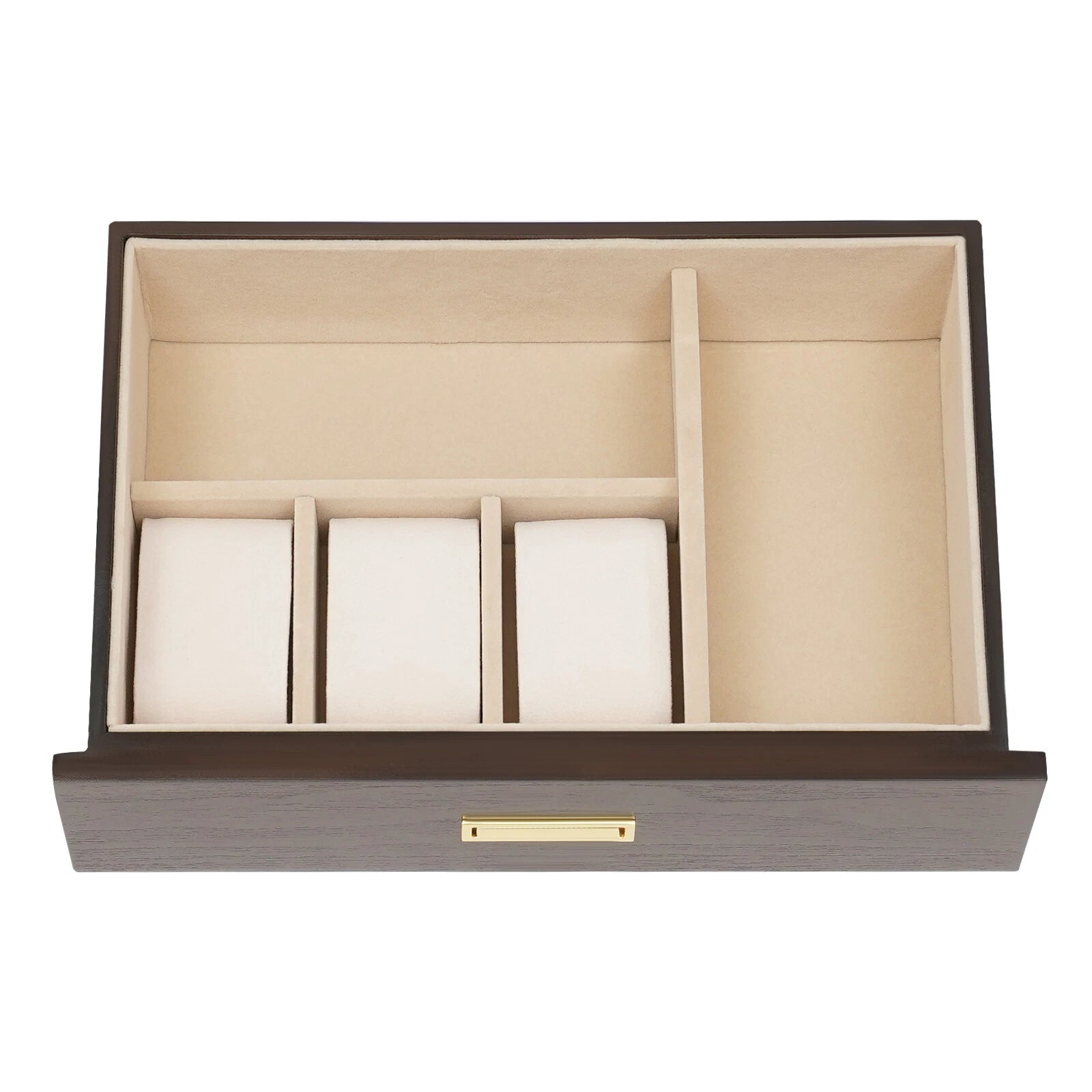 3 Layers Wooden Organizer Jewelry Storage Box w/ 2 Drawers Cabinet | eBay
