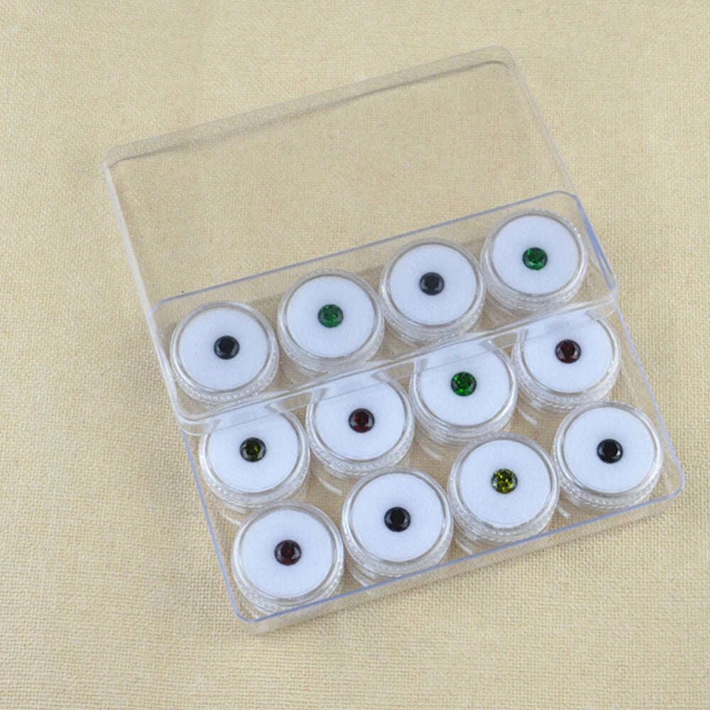Loose Diamond White Capsule Storage Box Jewelry Gem Beads Display Case Holder | eBay