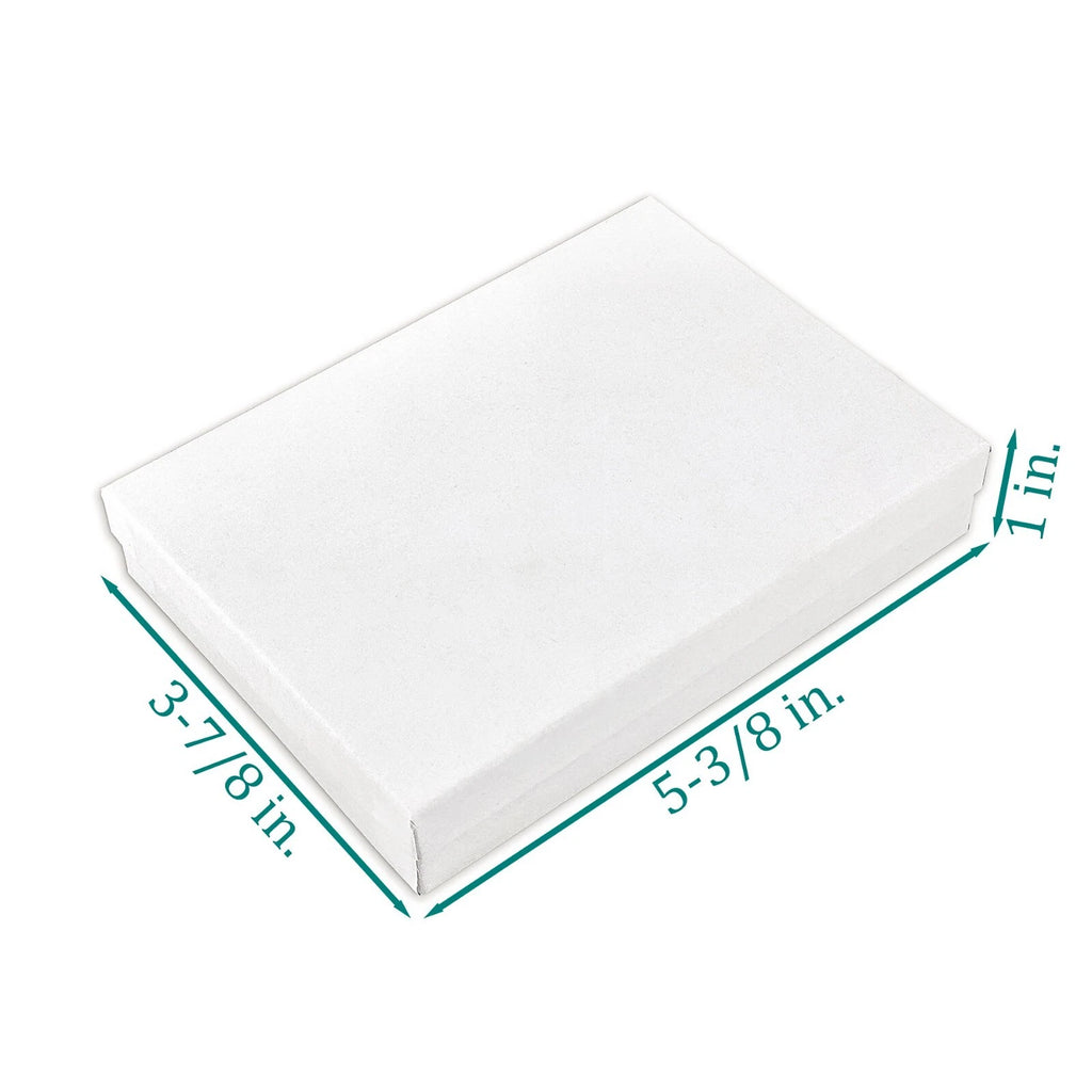 BULK Cardboard Kraft Paper JEWELRY GIFT BOXES Cotton Filled WHITE - for Shipping | eBay