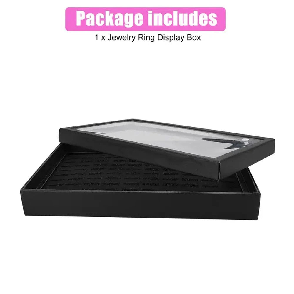 100 Slots Jewelry Ring Display Organizer Case Tray Holder Earrings Storage Box | eBay