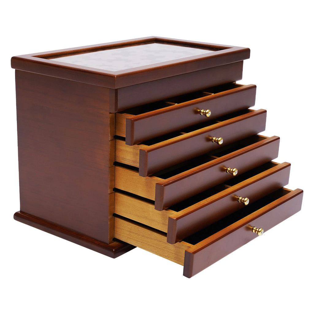 Jewelry Cabinet Storage Box Gift Chest Armoire Organizer W/ 6 Layers Drawer | eBay