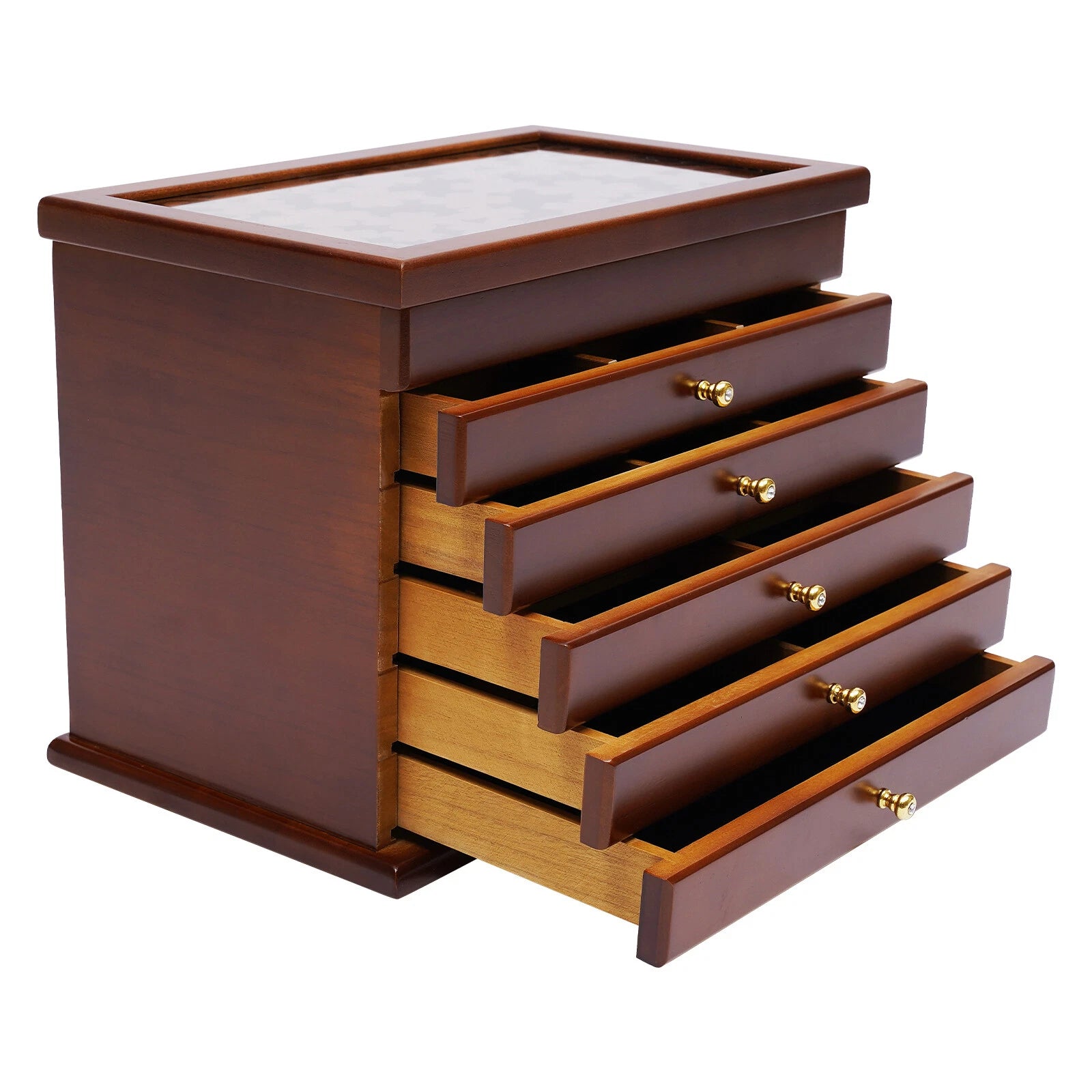 Jewelry Cabinet Storage Box Gift Chest Armoire Organizer W/ 6 Layers Drawer | eBay